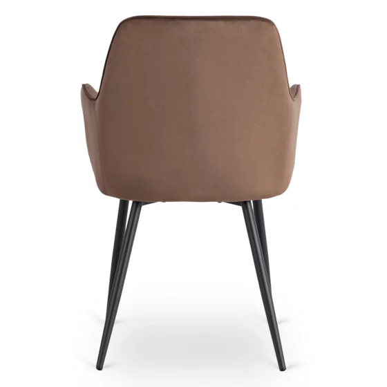 Scaun Brescia, 57x52x85 cm, Structura Metalica, Stofa Maro picture - 5