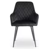 Scaun Brescia, 57x52x85 cm, Structura Metalica, Stofa Neagra picture - 4