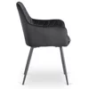 Scaun Brescia, 57x52x85 cm, Structura Metalica, Stofa Neagra picture - 5