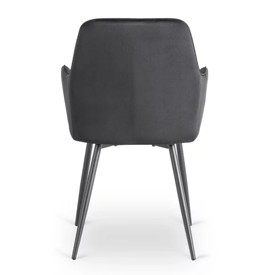 Scaun Brescia, 57x52x85 cm, Structura Metalica, Stofa Neagra picture - 6