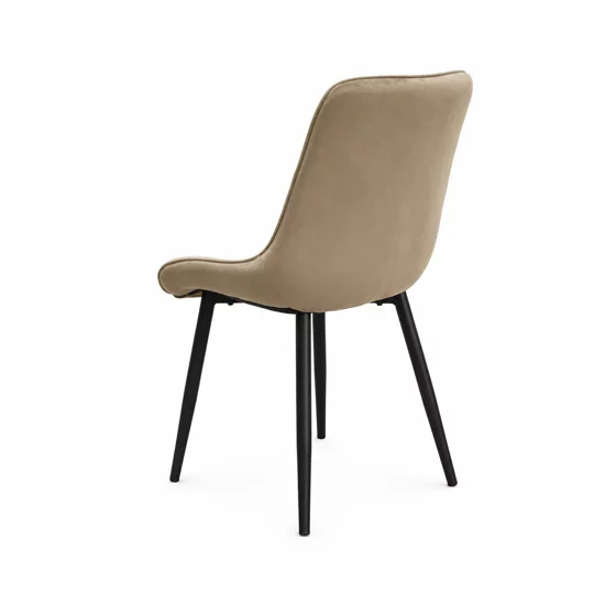 Scaun Caprice 52x62x87 h cm, Catifea Beige picture - 4