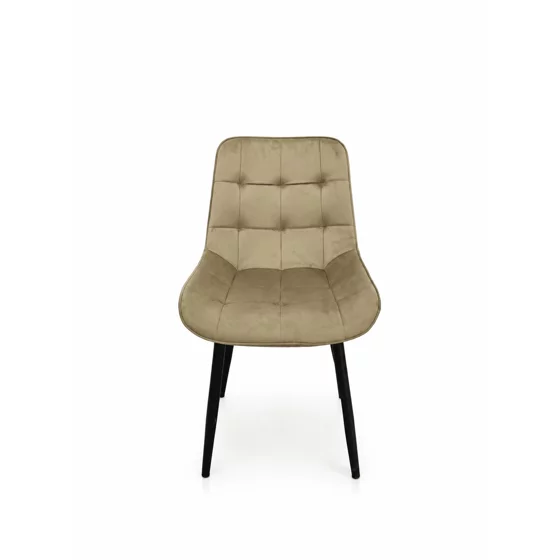 Scaun Caprice 52x62x87 h cm, Catifea Beige picture - 2