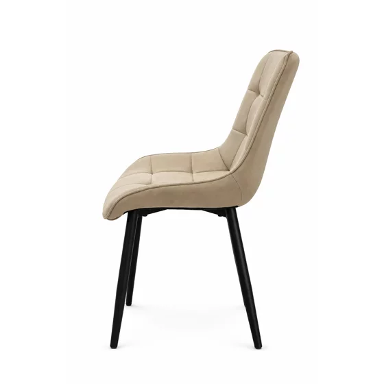 Scaun Caprice 52x62x87 h cm, Catifea Beige picture - 5