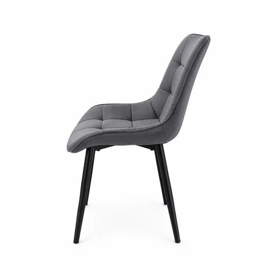 Scaun Caprice 52x62x87 h cm, Catifea Gri picture - 3