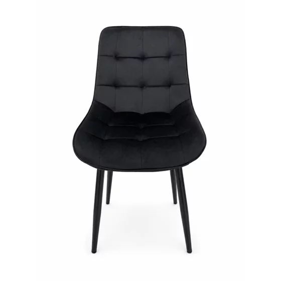 Scaun Caprice 52x62x87 h cm, Catifea Neagra picture - 2