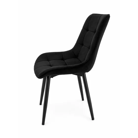 Scaun Caprice 52x62x87 h cm, Catifea Neagra picture - 5