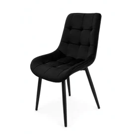 Scaun Caprice 52x62x87 h cm, Catifea Neagra
