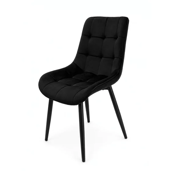 Scaun Caprice 52x62x87 h cm, Catifea Neagra picture - 1