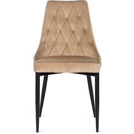 Scaun Corus, 53x59x87 H CM, Structura metalica, Negru/Beige