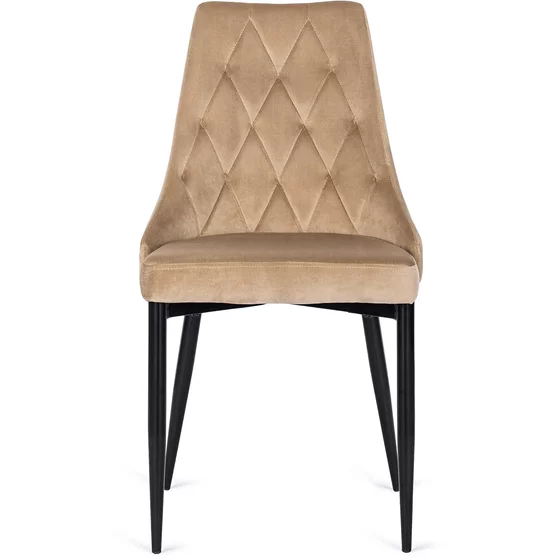 Scaun Corus, 53x59x87 H CM, Structura metalica, Negru/Beige picture - 2
