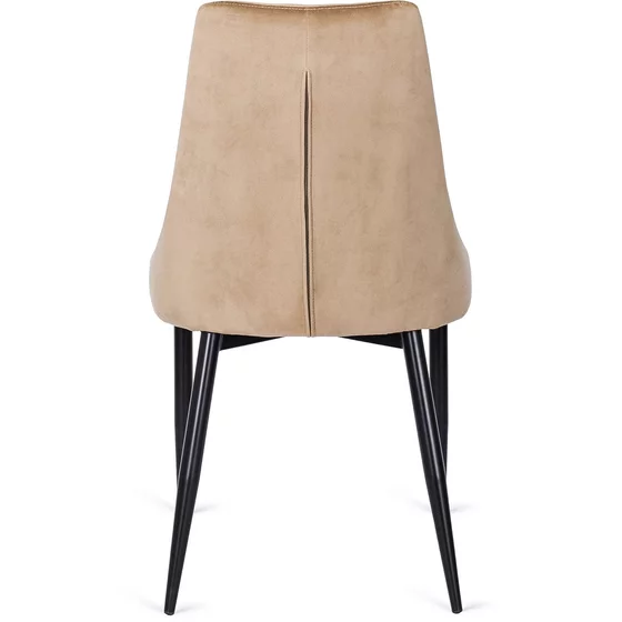 Scaun Corus, 53x59x87 H CM, Structura metalica, Negru/Beige picture - 4