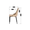 Scaun Corus, 53x59x87 H CM, Structura metalica, Negru/Beige picture - 5