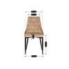 Scaun Corus, 53x59x87 H CM, Structura metalica, Negru/Beige picture - 6