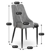 Scaun Corus, 53x59x87 H CM, Structura metalica, Negru/Gri picture - 6