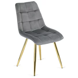 Scaun Cronos, 49x57x89 H CM, Structura metalica, Gri/Auriu