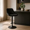 Scaun de Bar Embu, 45x48x83/104 cm, Metal/Catifea, Negru picture - 3