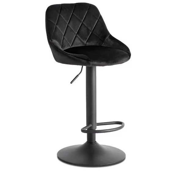 Scaun de Bar Embu, 45x48x83/104 cm, Metal/Catifea, Negru picture - 1