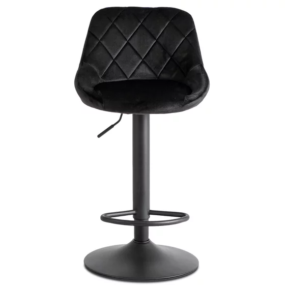 Scaun de Bar Embu, 45x48x83/104 cm, Metal/Catifea, Negru picture - 2