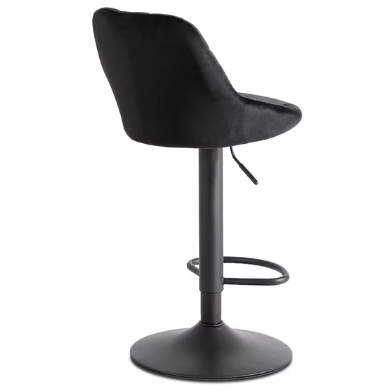 Scaun de Bar Embu, 45x48x83/104 cm, Metal/Catifea, Negru picture - 6