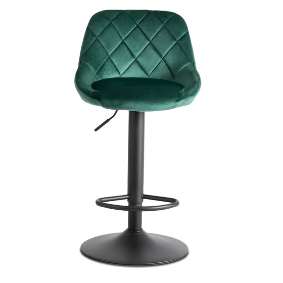 Scaun de Bar Embu, 45x48x83/104 cm, Metal/Catifea, Verde picture - 2