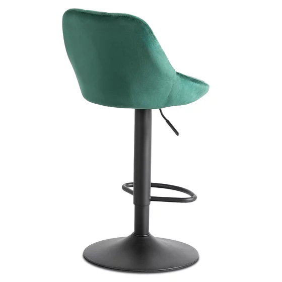 Scaun de Bar Embu, 45x48x83/104 cm, Metal/Catifea, Verde picture - 4