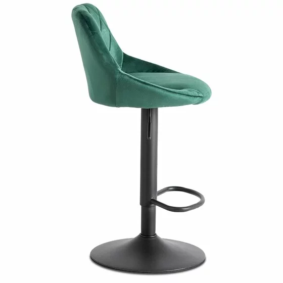 Scaun de Bar Embu, 45x48x83/104 cm, Metal/Catifea, Verde picture - 5