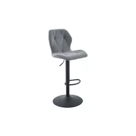 Scaun de Bar Zlin, 42x52x94.5-115.5 cm, Stofa Gri Curio 39