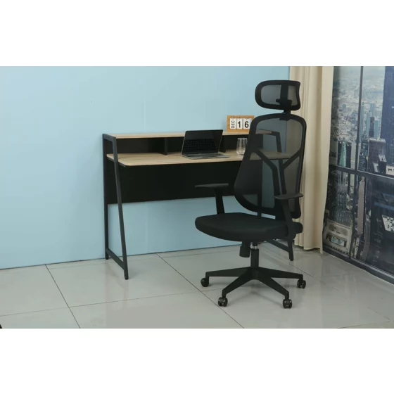 Scaun de Birou Axis, 67.5x69x119-127 CM, Baza Nylon, Mesh Negru picture - 4