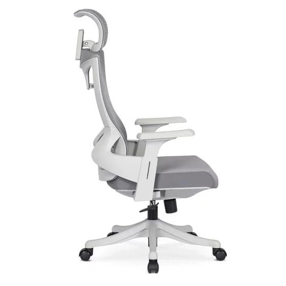 Scaun De Birou Corint, Ergonomic, 50x72x118x134 h cm, Stofa, Gri Deschis picture - 3