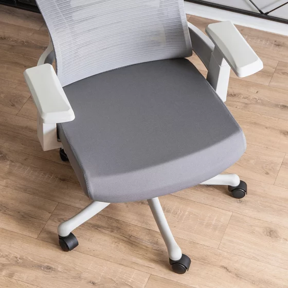 Scaun De Birou Corint, Ergonomic, 50x72x118x134 h cm, Stofa, Gri Deschis picture - 6