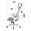 Scaun De Birou Corint, Ergonomic, 50x72x118x134 h cm, Stofa, Gri Deschis picture - 14