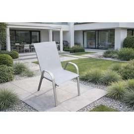 Scaun de Gradina/Terasa Semper, 54.5x72x92 cm, Metal+Textilen, Camel