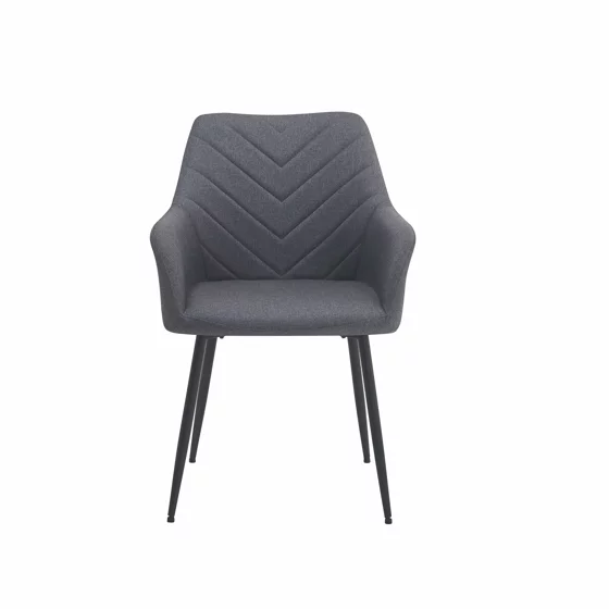 Scaun Elara, 57x57.5x87 cm, Metal/Stofa, Gri Deschis picture - 2