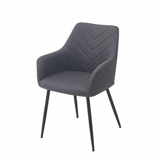 Scaun Elara, 57x57.5x87 cm, Metal/Stofa, Gri Deschis picture - 1