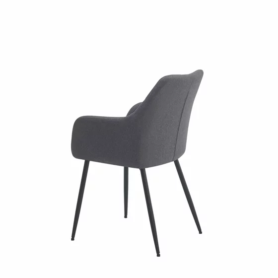 Scaun Elara, 57x57.5x87 cm, Metal/Stofa, Gri Deschis picture - 4