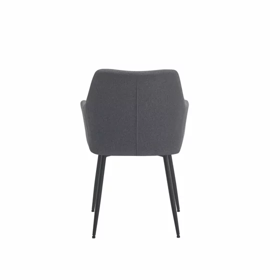 Scaun Elara, 57x57.5x87 cm, Metal/Stofa, Gri Deschis picture - 5