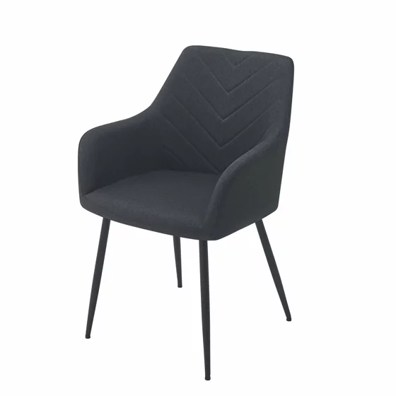 Scaun Elara, 57x57.5x87 cm, Metal/Stofa, Gri Inchis picture - 1