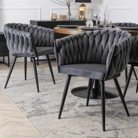 Scaun Elena, 63x55x78 h cm, Catifea Gri