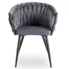 Scaun Elena, 63x55x78 h cm, Catifea Gri picture - 4