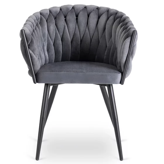 Scaun Elena, 63x55x78 h cm, Catifea Gri picture - 4