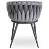 Scaun Elena, 63x55x78 h cm, Catifea Gri picture - 6