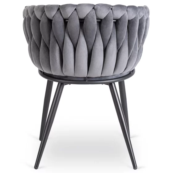 Scaun Elena, 63x55x78 h cm, Catifea Gri picture - 6