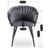 Scaun Elena, 63x55x78 h cm, Catifea Gri picture - 7