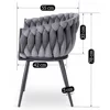 Scaun Elena, 63x55x78 h cm, Catifea Gri picture - 8
