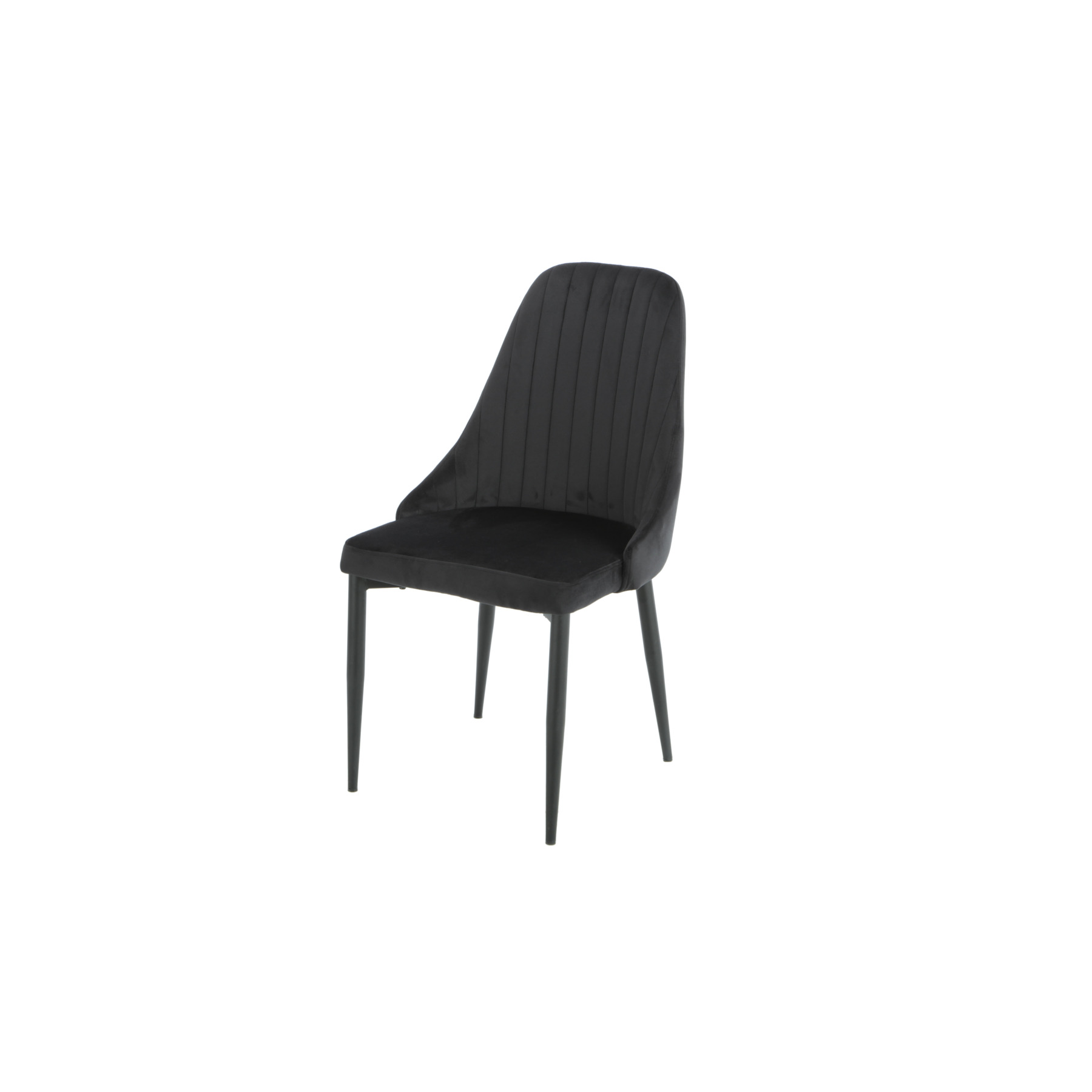 Scaun espina, 48x61x90 cm, velvet negru