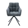 Scaun Eton, 57.5x61x84 h cm, Stofa Gri picture - 2