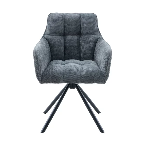 Scaun Eton, 57.5x61x84 h cm, Stofa Gri picture - 2