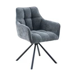 Scaun Eton, 57.5x61x84 h cm, Stofa Gri