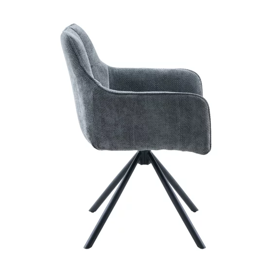 Scaun Eton, 57.5x61x84 h cm, Stofa Gri picture - 3