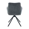 Scaun Eton, 57.5x61x84 h cm, Stofa Gri picture - 5